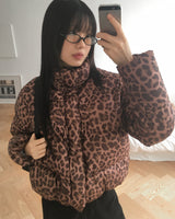 Dishell Leopard wellon short padded jumper