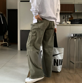 No-Mace Parachute Deep Dying Cargo Wide Pants