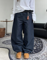 Foreign studded herringbone pants