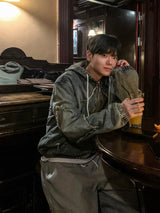 南京ヴィンテージデニムフード付きジャケット