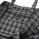 Check eyelet shopper bag 001