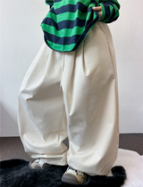 5000ソルド🥳❤デニムバージョン ❤ツーピンタックバルーンコットンパンツ🖤🩵🧸3カラー