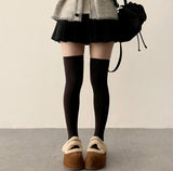 Guts warm pleats A-line wool miniskirt