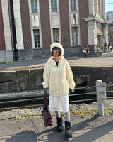 [Handmade] Wool knit zip-up jacket