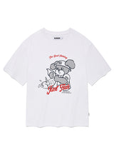 フィッシングウィティーバニーグラフィックルーズフィットTシャツ [WHITE]