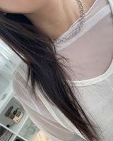 Flat Ring Motion Necklace
