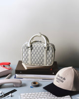 DVRK プリヴェモノグラムレザートップハンドルバッグ - クリーム