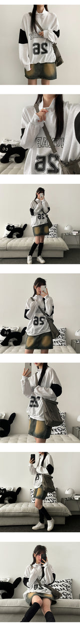 26 Coloring Half Zip-Up Sweatshirt