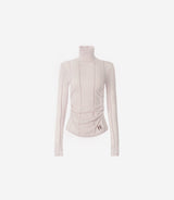 Newalrin Winter Pin tuck See-Through Top