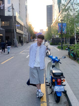 "ルクだけ" Label Bermuda Sweat Shorts