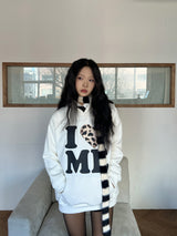 I♥ME アバントフィット レオパードシンボル ロングスリーブ パーカー (2 colors)
