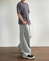 モスプリントストライプショートスリーブTシャツ