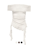Harmonic Off-Shoulder Ruffle Top