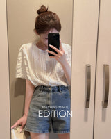 [MADE] Shen frill lace blouse