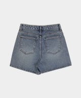 [B-DENIM] ウォッシングショート012 - BLUE