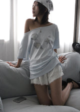 SATIN LACE SHORTS