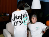 FAITH FADE Absence of Happiness - Identity Crisis Wide Oversized Tee (White)