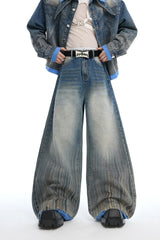 Layered Straight-Leg Jeans