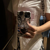 [ Black nature pattern ] Hard Case