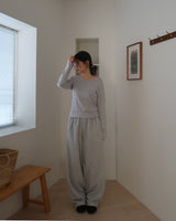 Striped U-neck Inner T-shirt