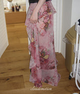moulin rouge unbal frill long skirt
