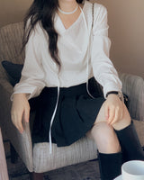 Saret Drapre Tie Blouse