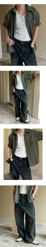 [S/S] Patch work shirts jacket(3color)