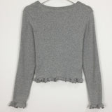 Frill Hem V-Neck Cardigan (3color)