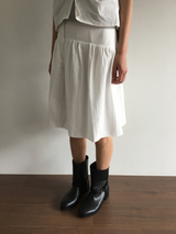 Marine button midi skirt (3color)