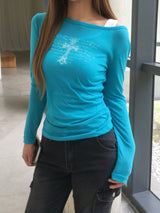 Saint Cross Lettering Long-Sleeve (4C)