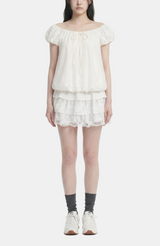 Yuna Ribbon Bubble Blouse
