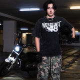 "HOOD" ウォッシュドTシャツ | ブラック