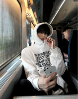 cosyharuトリミングフードTシャツ