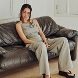 Linen Wide Pants (BEIGE)