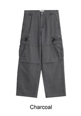 Liev Washed Zipper Cargo Pants