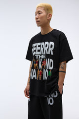 ウィークエンドウォリアーピーポーアートワークTシャツ (ブラック)