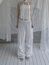 Slow Pintuck Nylon Pants