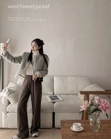 Wool tweed jacket