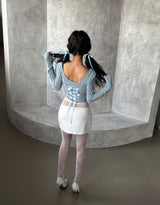 コルセットリボンダブルサイドTシャツ