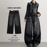 Sani Washed Viscose Side-Slit Denim Wide Pants (3 colors)