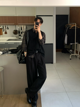 Cali Herringbone Semi Overfit Check Shirt