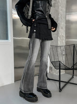 Pale brush bootcut denim pants