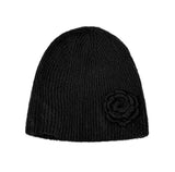 Flower Hairy Knit Beanie