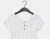 アディードットボタンシャーリングショートスリーブTシャツ