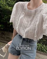 [MADE] Shen frill lace blouse