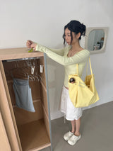 ブリーズ コットンモダール ヘンリーネック ティーシャツ (Bio-Washing) - ペール ライム