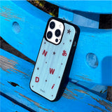 【MADE】Retro tokyo Smoky blue iPhone case [Glossy Glass/Magsafe]