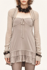 Angel shawl bolero - beige gray 