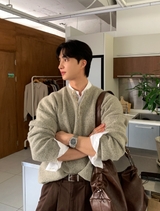  Beleries Simple Henry Neck Overfit Knit