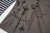 ダリア Vネック グラフィック Tシャツ